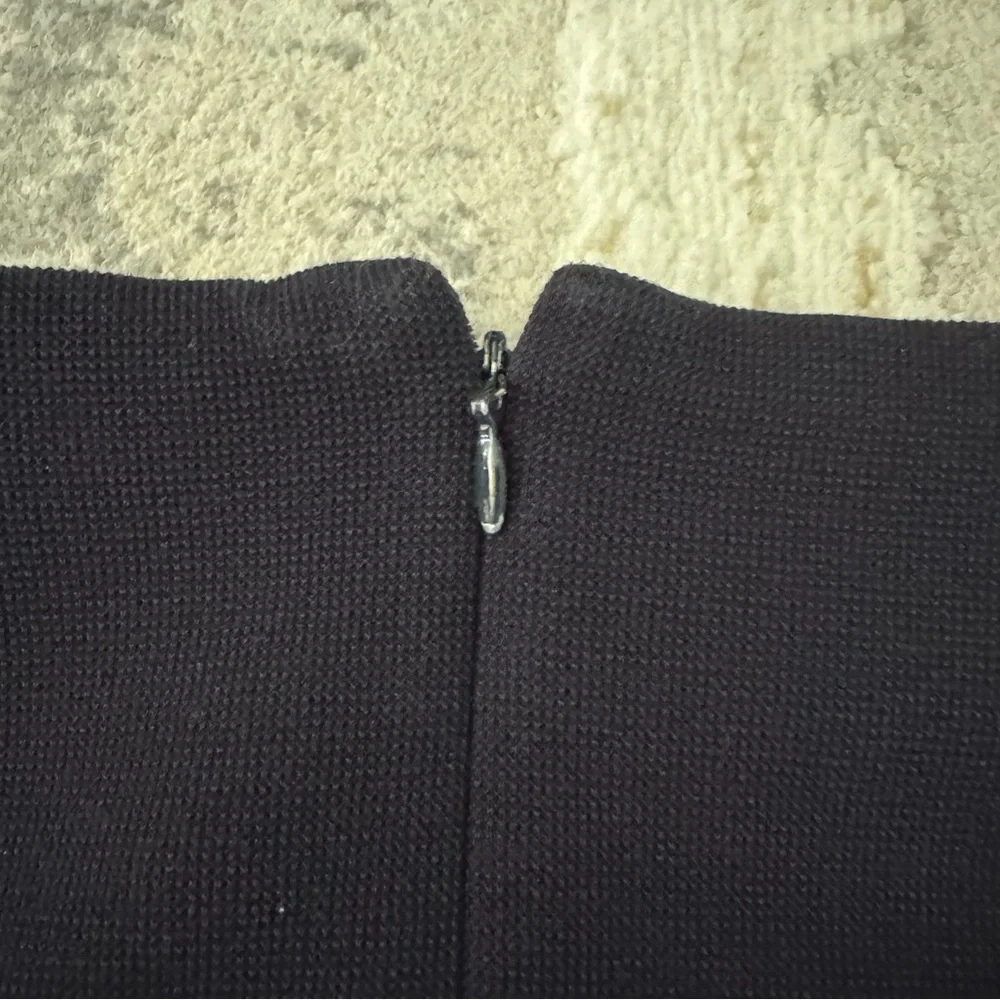 Ann Taylor Loft rich navy faux wrap asymmetrical skirt